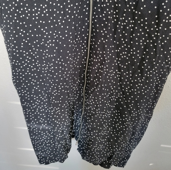 Madewell Black White Polka Dot Shift Dress Viscose Zip Back Size 4 D84 - Picture 9 of 10